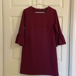 Banana Republic Red Sheath Dress with Bell Sleeves